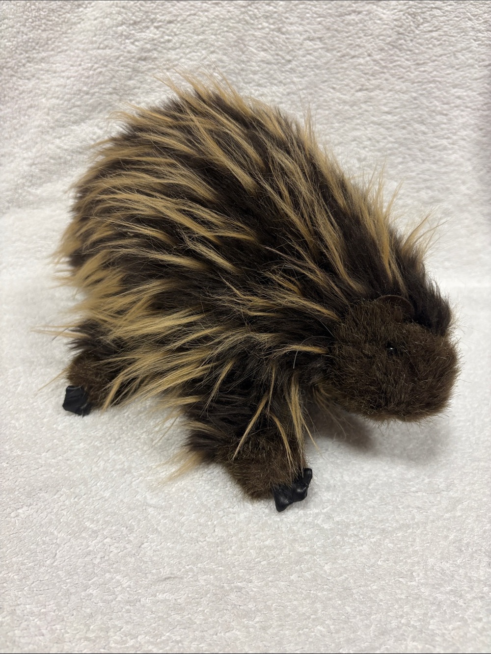Folkmanis puppet Plush Porcupine Stuffed Animal - Brown and Tan
